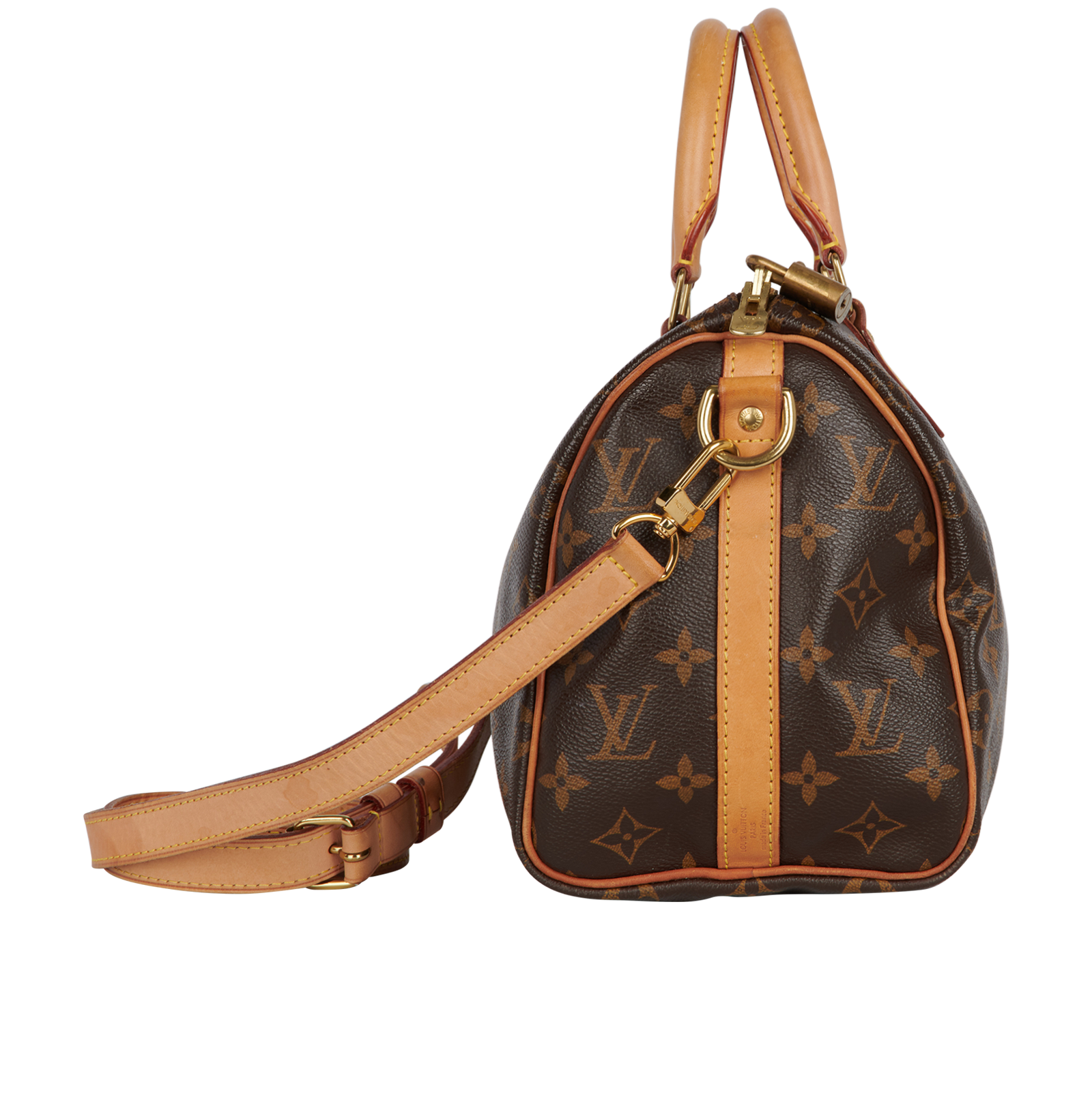 Speedy Bandouliere 25, &pound;950, Handbags, Brown, Canvas, Side view